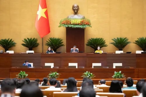 Quốc hội nghe Tờ trình, Báo cáo thẩm tra tại hội trường và thảo luận tại tổ về một số dự án luật